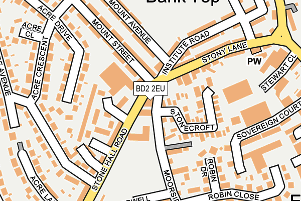 BD2 2EU map - OS OpenMap – Local (Ordnance Survey)