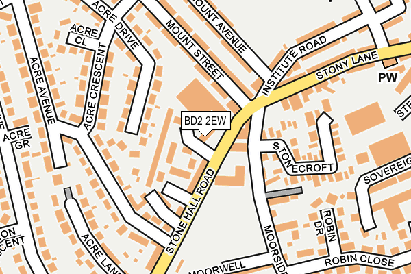 BD2 2EW map - OS OpenMap – Local (Ordnance Survey)