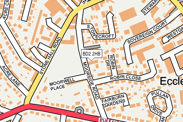 BD2 2HB map - OS OpenMap – Local (Ordnance Survey)
