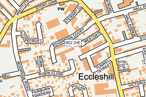 BD2 2HE map - OS OpenMap – Local (Ordnance Survey)