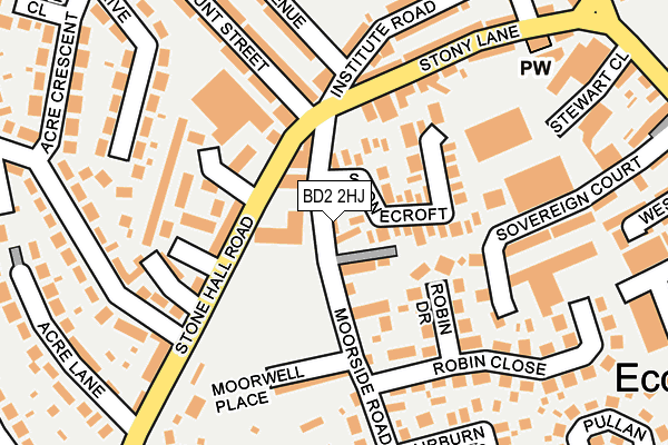 BD2 2HJ map - OS OpenMap – Local (Ordnance Survey)