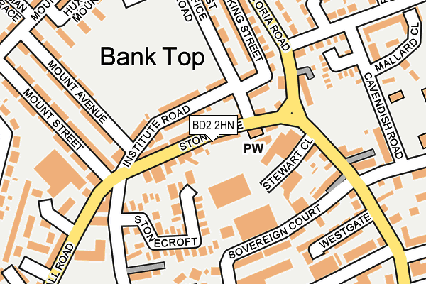 BD2 2HN map - OS OpenMap – Local (Ordnance Survey)