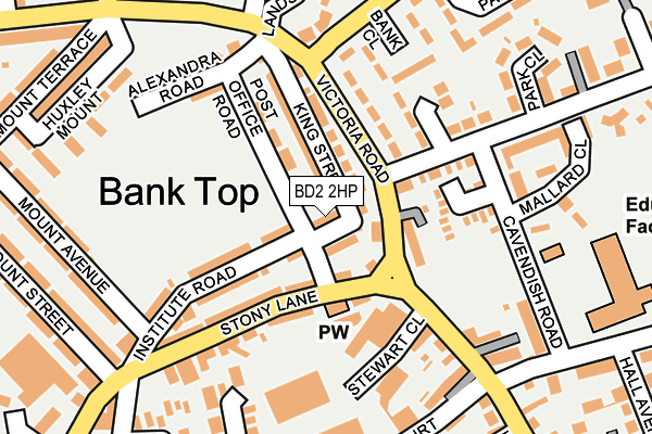 BD2 2HP map - OS OpenMap – Local (Ordnance Survey)