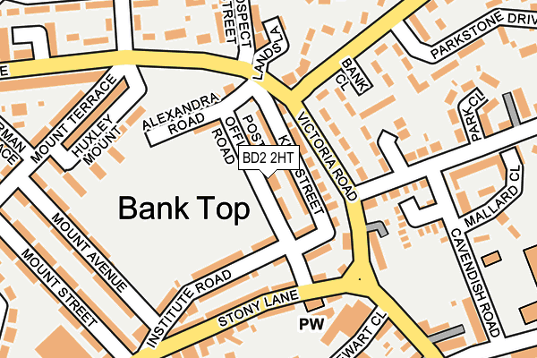 BD2 2HT map - OS OpenMap – Local (Ordnance Survey)