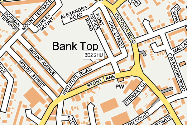 BD2 2HU map - OS OpenMap – Local (Ordnance Survey)