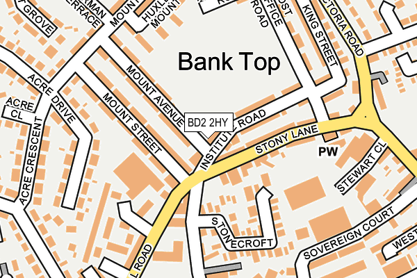BD2 2HY map - OS OpenMap – Local (Ordnance Survey)