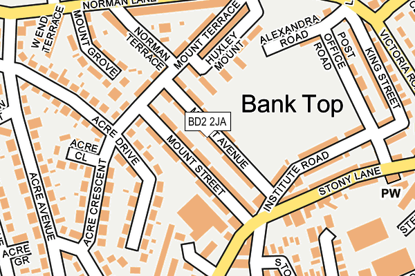 BD2 2JA map - OS OpenMap – Local (Ordnance Survey)