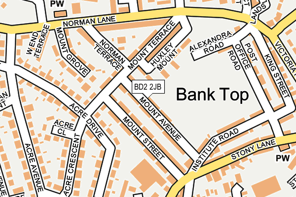 BD2 2JB map - OS OpenMap – Local (Ordnance Survey)