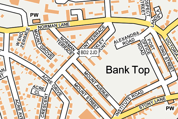 BD2 2JD map - OS OpenMap – Local (Ordnance Survey)