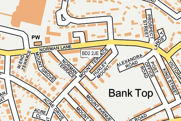 BD2 2JE map - OS OpenMap – Local (Ordnance Survey)