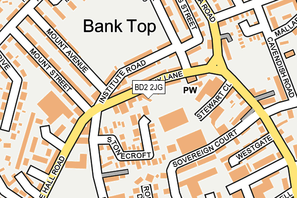 BD2 2JG map - OS OpenMap – Local (Ordnance Survey)