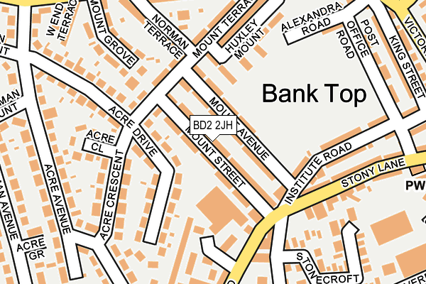 BD2 2JH map - OS OpenMap – Local (Ordnance Survey)