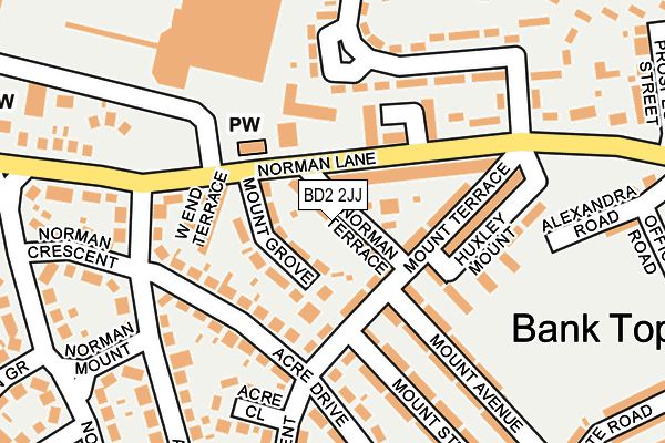BD2 2JJ map - OS OpenMap – Local (Ordnance Survey)