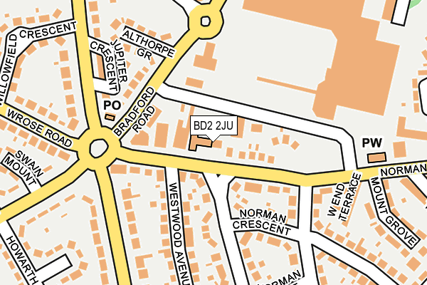 BD2 2JU map - OS OpenMap – Local (Ordnance Survey)