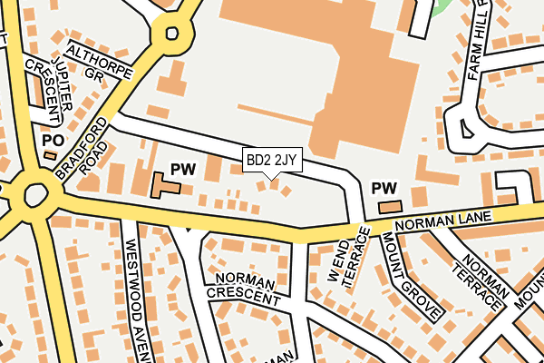 BD2 2JY map - OS OpenMap – Local (Ordnance Survey)
