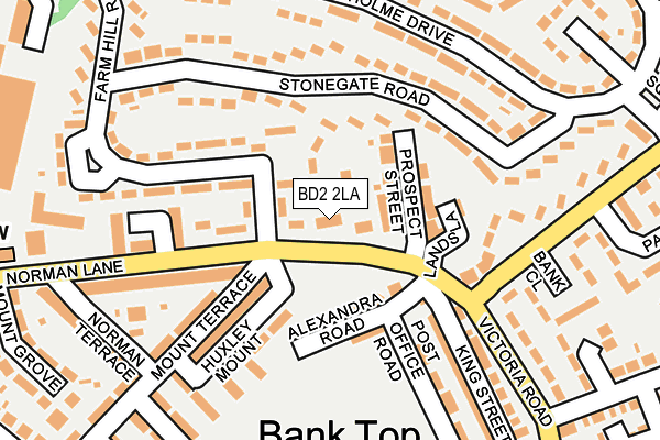 BD2 2LA map - OS OpenMap – Local (Ordnance Survey)