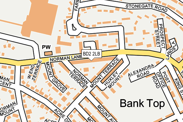 BD2 2LB map - OS OpenMap – Local (Ordnance Survey)