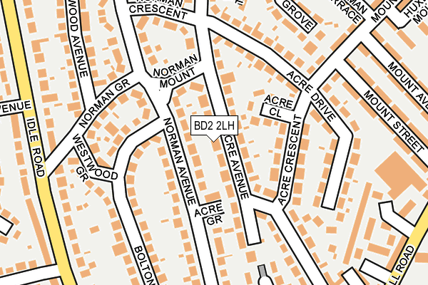 BD2 2LH map - OS OpenMap – Local (Ordnance Survey)