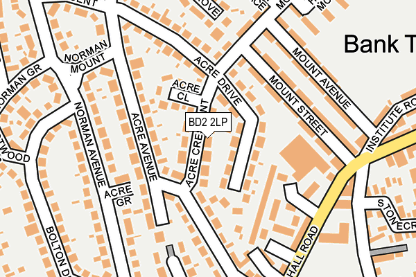 BD2 2LP map - OS OpenMap – Local (Ordnance Survey)