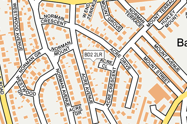 BD2 2LR map - OS OpenMap – Local (Ordnance Survey)