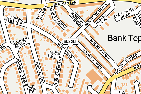 BD2 2LT map - OS OpenMap – Local (Ordnance Survey)