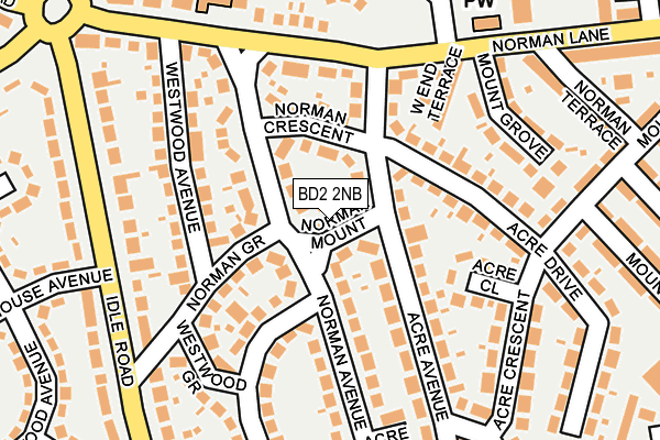 BD2 2NB map - OS OpenMap – Local (Ordnance Survey)