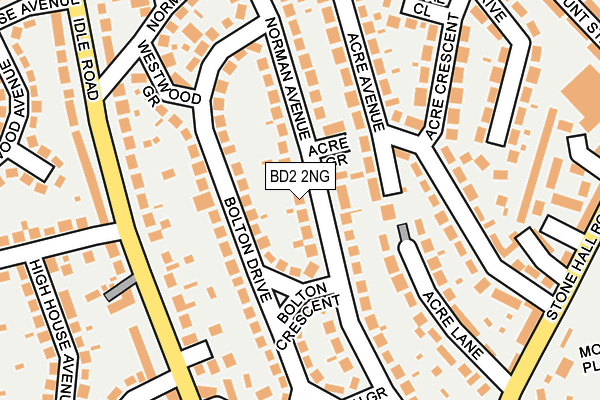 BD2 2NG map - OS OpenMap – Local (Ordnance Survey)