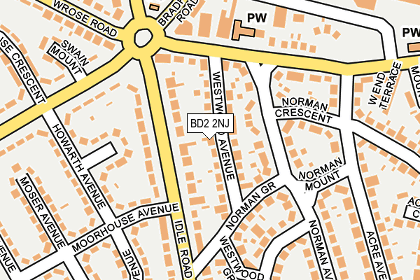 BD2 2NJ map - OS OpenMap – Local (Ordnance Survey)