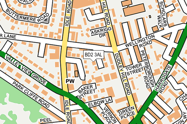 BD2 3AL map - OS OpenMap – Local (Ordnance Survey)