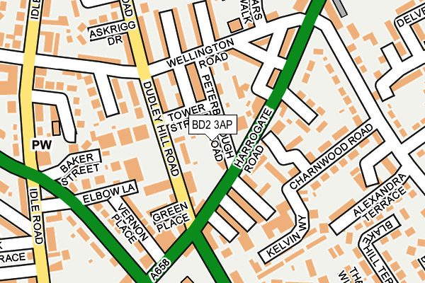 BD2 3AP map - OS OpenMap – Local (Ordnance Survey)