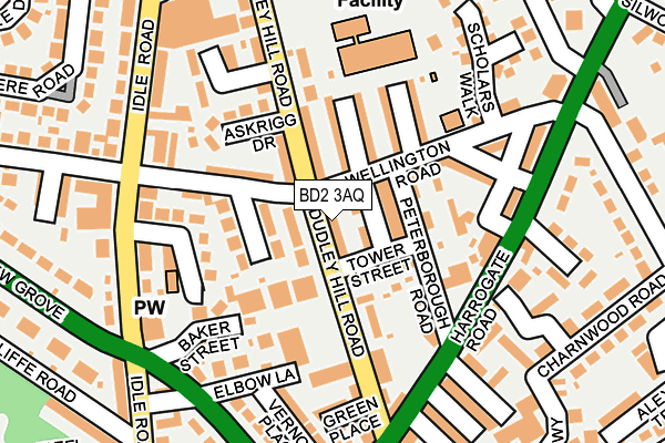 BD2 3AQ map - OS OpenMap – Local (Ordnance Survey)