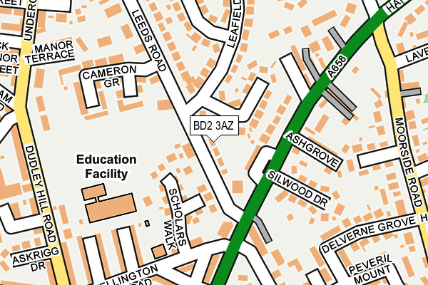 BD2 3AZ map - OS OpenMap – Local (Ordnance Survey)
