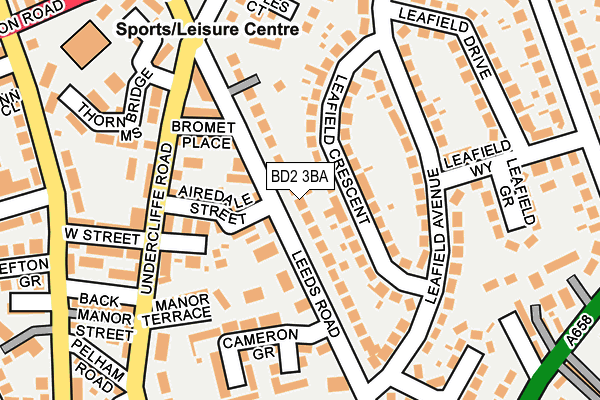 BD2 3BA map - OS OpenMap – Local (Ordnance Survey)