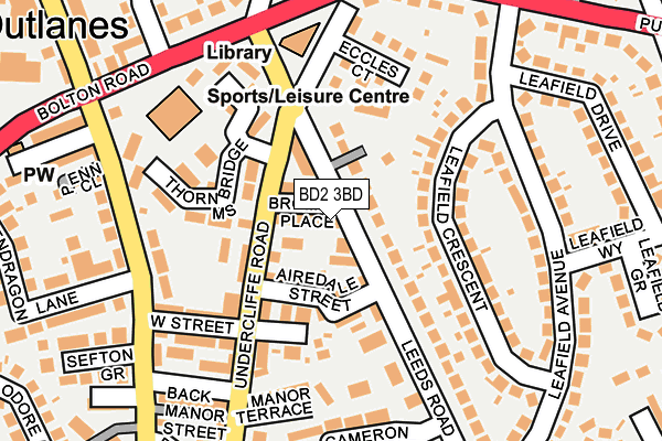 BD2 3BD map - OS OpenMap – Local (Ordnance Survey)