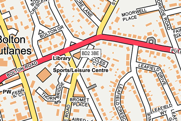 BD2 3BE map - OS OpenMap – Local (Ordnance Survey)
