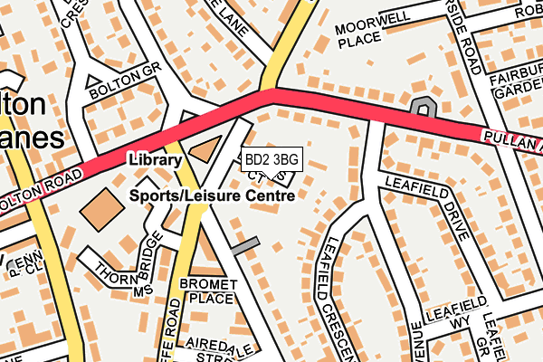 BD2 3BG map - OS OpenMap – Local (Ordnance Survey)