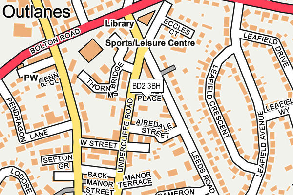 BD2 3BH map - OS OpenMap – Local (Ordnance Survey)