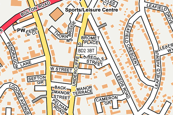 BD2 3BT map - OS OpenMap – Local (Ordnance Survey)