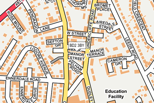 BD2 3BY map - OS OpenMap – Local (Ordnance Survey)