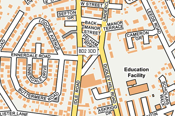 BD2 3DD map - OS OpenMap – Local (Ordnance Survey)