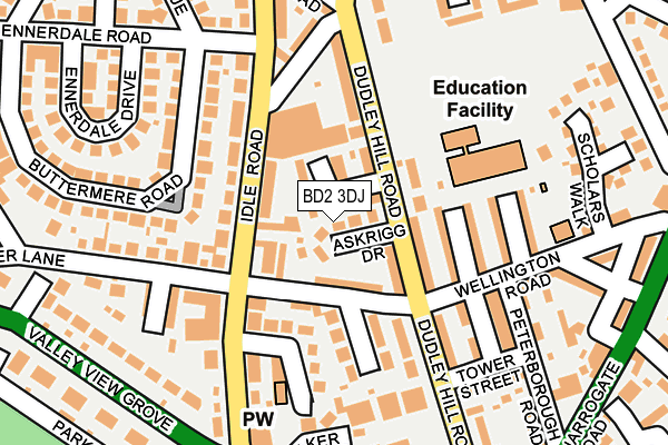 BD2 3DJ map - OS OpenMap – Local (Ordnance Survey)