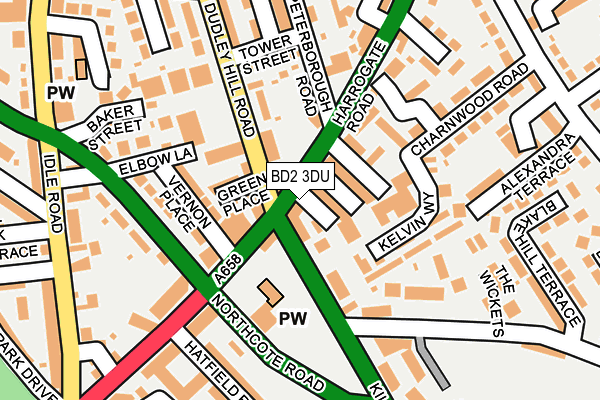 BD2 3DU map - OS OpenMap – Local (Ordnance Survey)