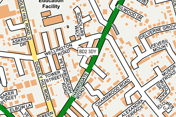 BD2 3DY map - OS OpenMap – Local (Ordnance Survey)