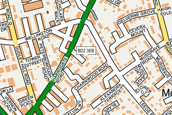 BD2 3EB map - OS OpenMap – Local (Ordnance Survey)