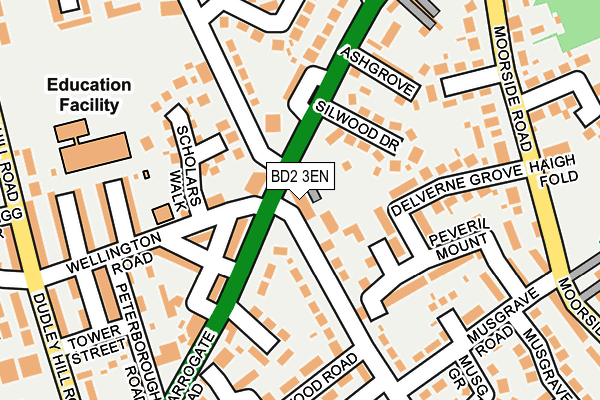 BD2 3EN map - OS OpenMap – Local (Ordnance Survey)