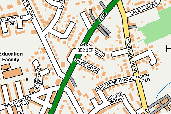BD2 3EP map - OS OpenMap – Local (Ordnance Survey)