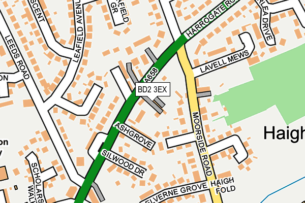 BD2 3EX map - OS OpenMap – Local (Ordnance Survey)