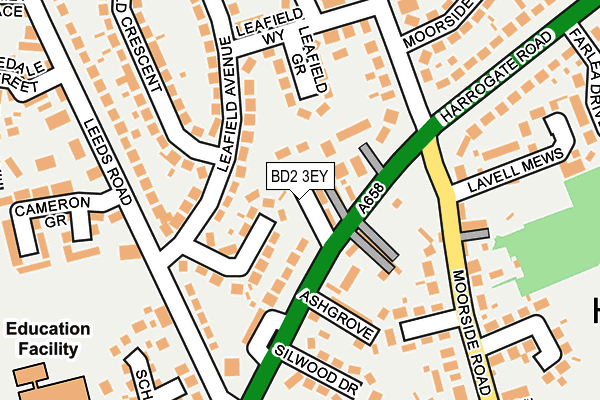 BD2 3EY map - OS OpenMap – Local (Ordnance Survey)