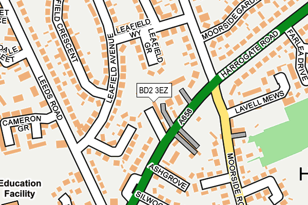 BD2 3EZ map - OS OpenMap – Local (Ordnance Survey)