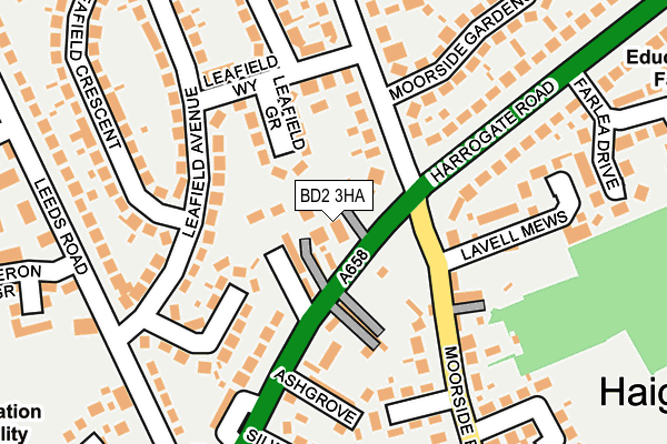 BD2 3HA map - OS OpenMap – Local (Ordnance Survey)
